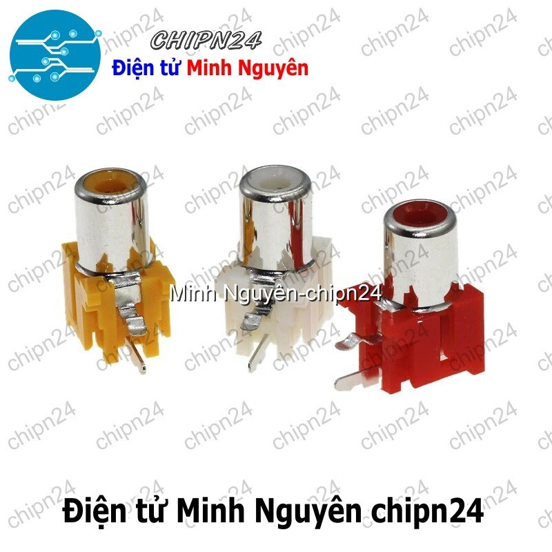 [4 cái] (F116) Jack cắm Audio RCA AV 1 chấu (AV5 Âm thanh Bông sen) - [Chọn Loại]