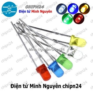 (TK1) Led 3mm Vỏ Đục Màu ra Màu (Đỏ/Vàng/Xanh Lá/Dương/Trắng/Cam) - [Chọn Loại]