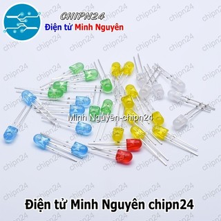 (TK1) Led Oval 5mm (Đỏ/Vàng/Xanh Lá/Dương/Trắng/Cam) - [Chọn Loại]