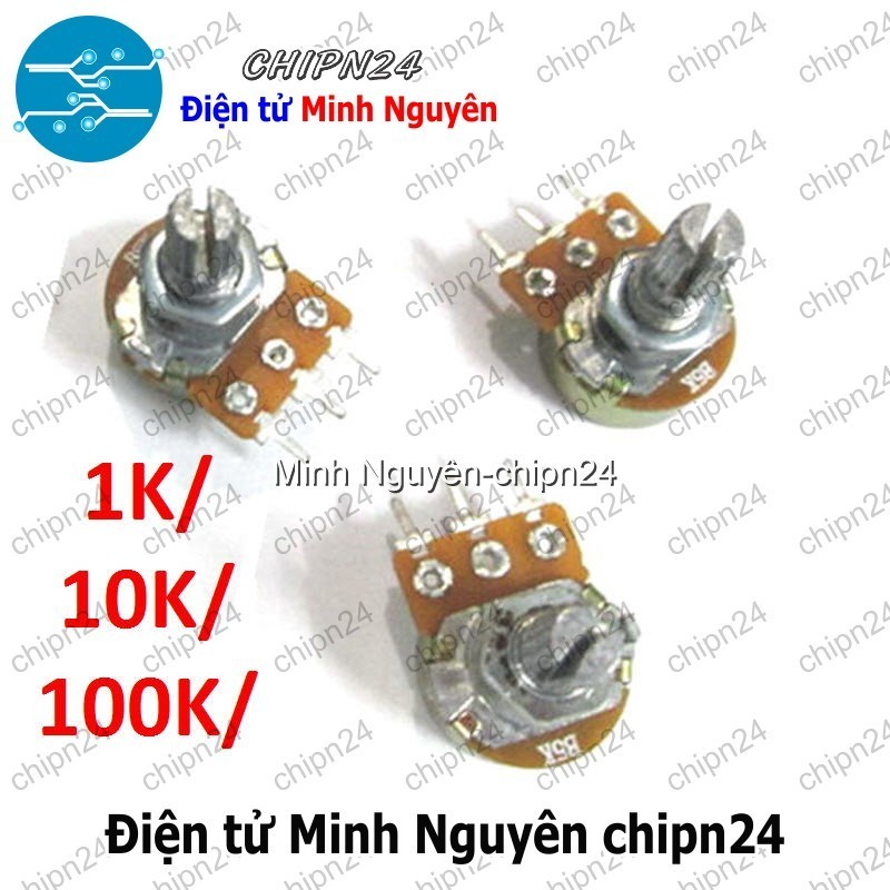 [3 chiếc] (F146) Biến trở Volume đơn (1K/10K/100K) - [Chọn Loại]
