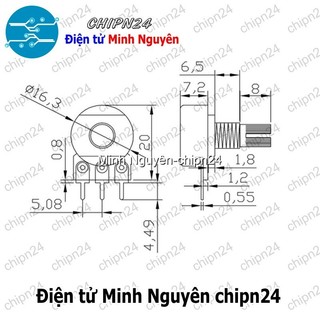 [3 chiếc] (F146) Biến trở Volume đơn (1K/10K/100K) - [Chọn Loại]