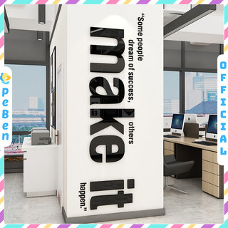 Tranh mica EPeBen dán tường nổi 3d hình Make It decor Trang Trí Phòng làm việc, Phòng ngủ