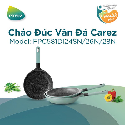 [BlueStone] Chảo Đúc Vân Đá Carez FPC581DI24SN
