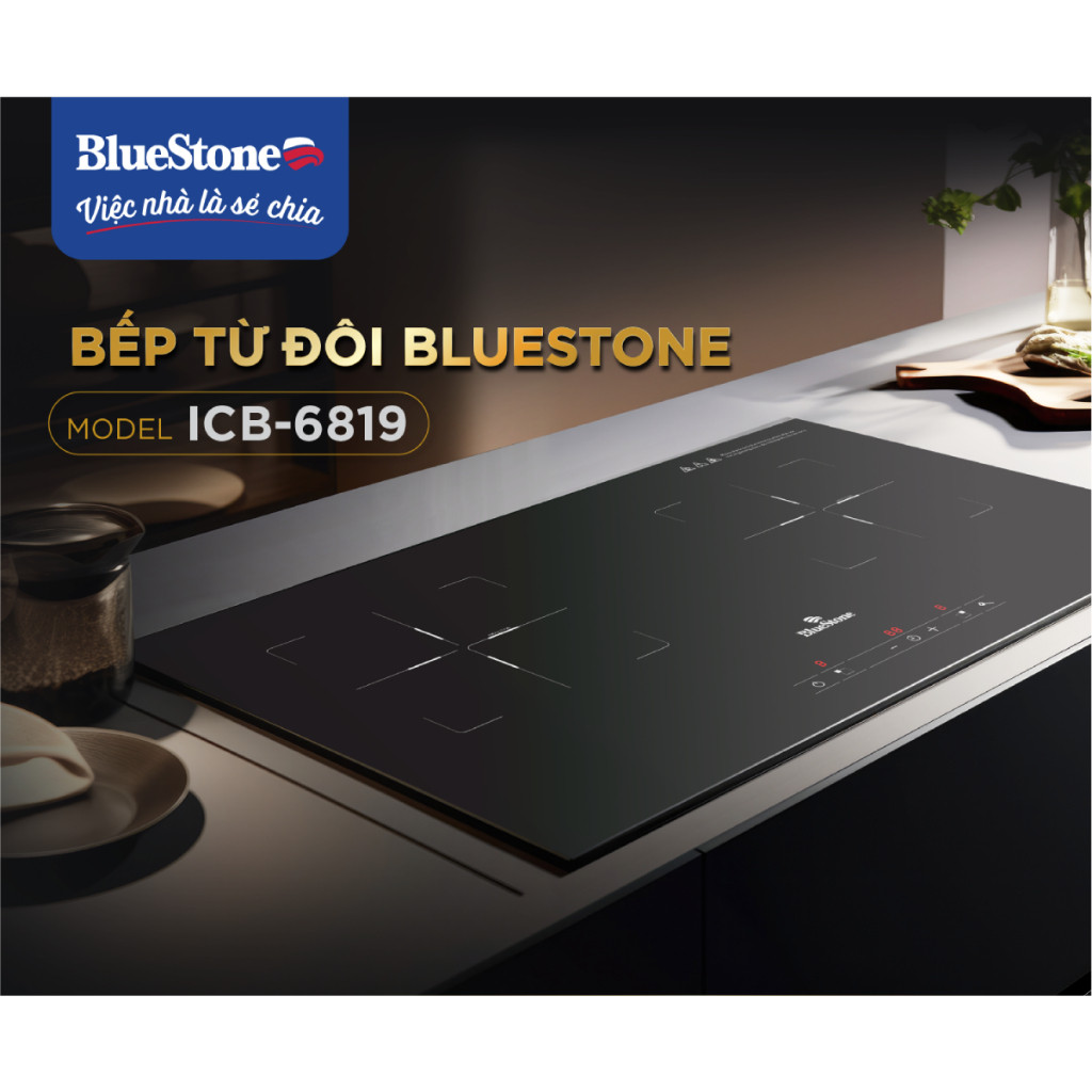 Bếp Điện Từ Đôi BlueStone ICB-6819 - 4000W - Mặt bếp Kính Ceramic