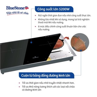 Bếp Điện Từ Đôi Bluestone ICB-6948 - 5200W - Mặt kính Schott Ceran