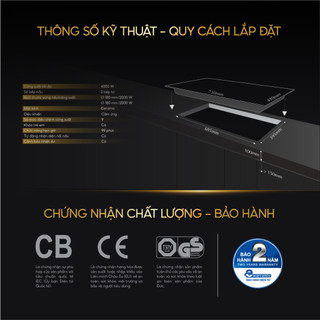 Bếp Từ Đôi BlueStone ICB-6821 - 4000W - INVERTER Tiết Kiệm Điện - Bảo hành 2 năm