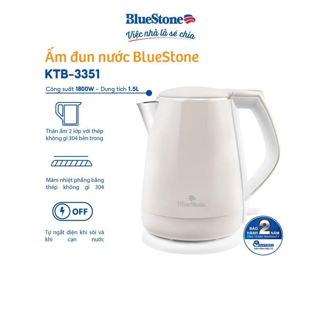 Ấm Đun Siêu Tốc 2 Lớp Bluestone KTB-3351 - 1.5L