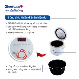 Nồi Cơm Điện Tử 0.75L BlueStone RCB-5905