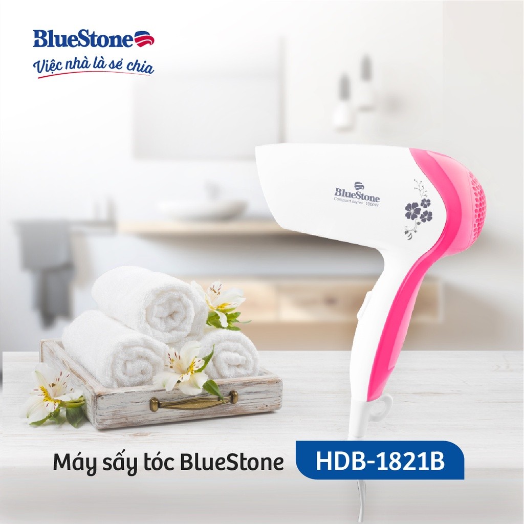 Máy Sấy Tóc Tạo Kiểu BlueStone HDB-1821B | Công Suất 1000W | Bảo Hành 2 Năm Chính Hãng