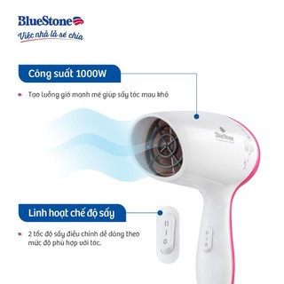 Máy Sấy Tóc Tạo Kiểu BlueStone HDB-1821B | Công Suất 1000W | Bảo Hành 2 Năm Chính Hãng