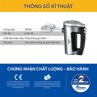 Máy Đánh Trứng BlueStone HMB-6333S 300W | 6 Tốc Độ | Trộn Bột – Làm Kem – Đánh Trứng | Chính Hãng BH 2 Năm
