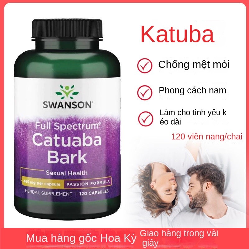 Viên nang Katuba có sẵn Catuaba Bark Swanson SWANSON Katuba nhập khẩu từ Mỹ nam