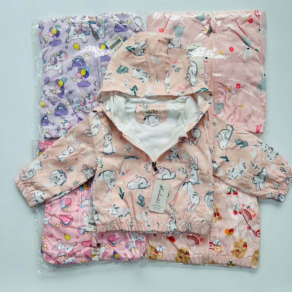 Áo khoác gió Karlomico hàng loại 1 cho bé gái size 6-36 tháng BM1