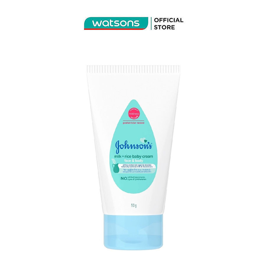 Kem Dưỡng Ẩm Johnson'S Milk + Rice Baby Cream Face & Body 50g