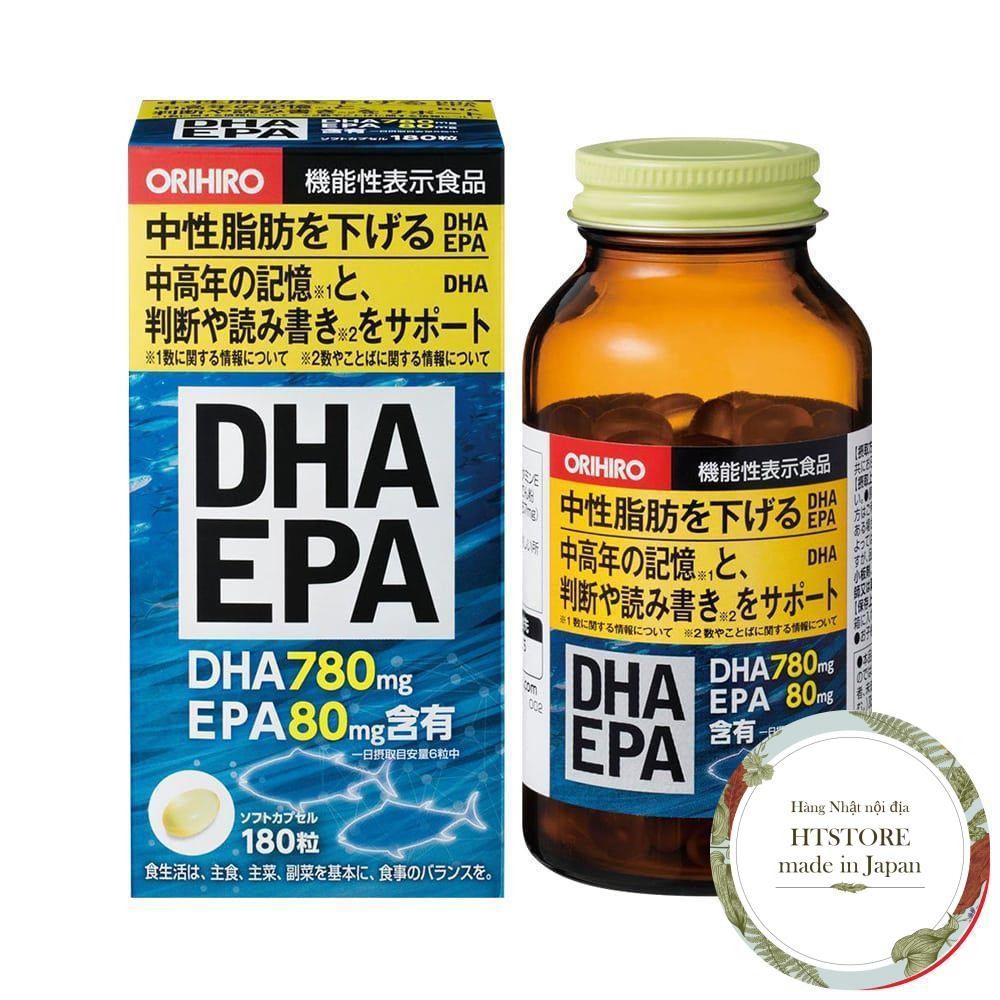 Viên uống EPA DHA bổ não Orihiro Nhật Bản loại 180 viên