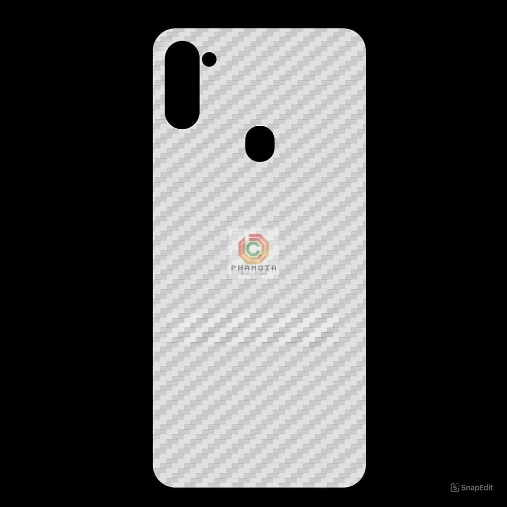 Miếng dán mặt lưng skin carbon Samsung Galaxy A11