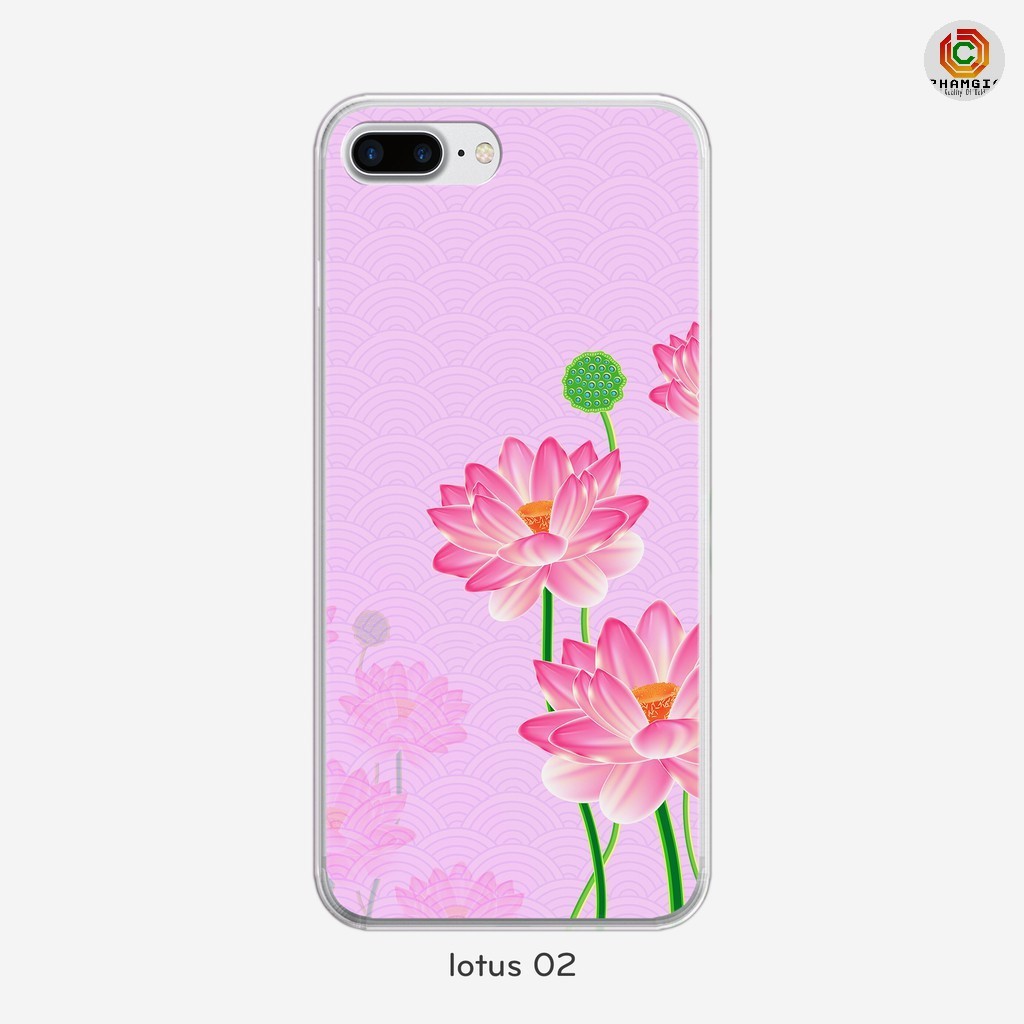 Ốp lưng hoa sen iPhone 7 PLUS 8 PLUS X XS 5 6