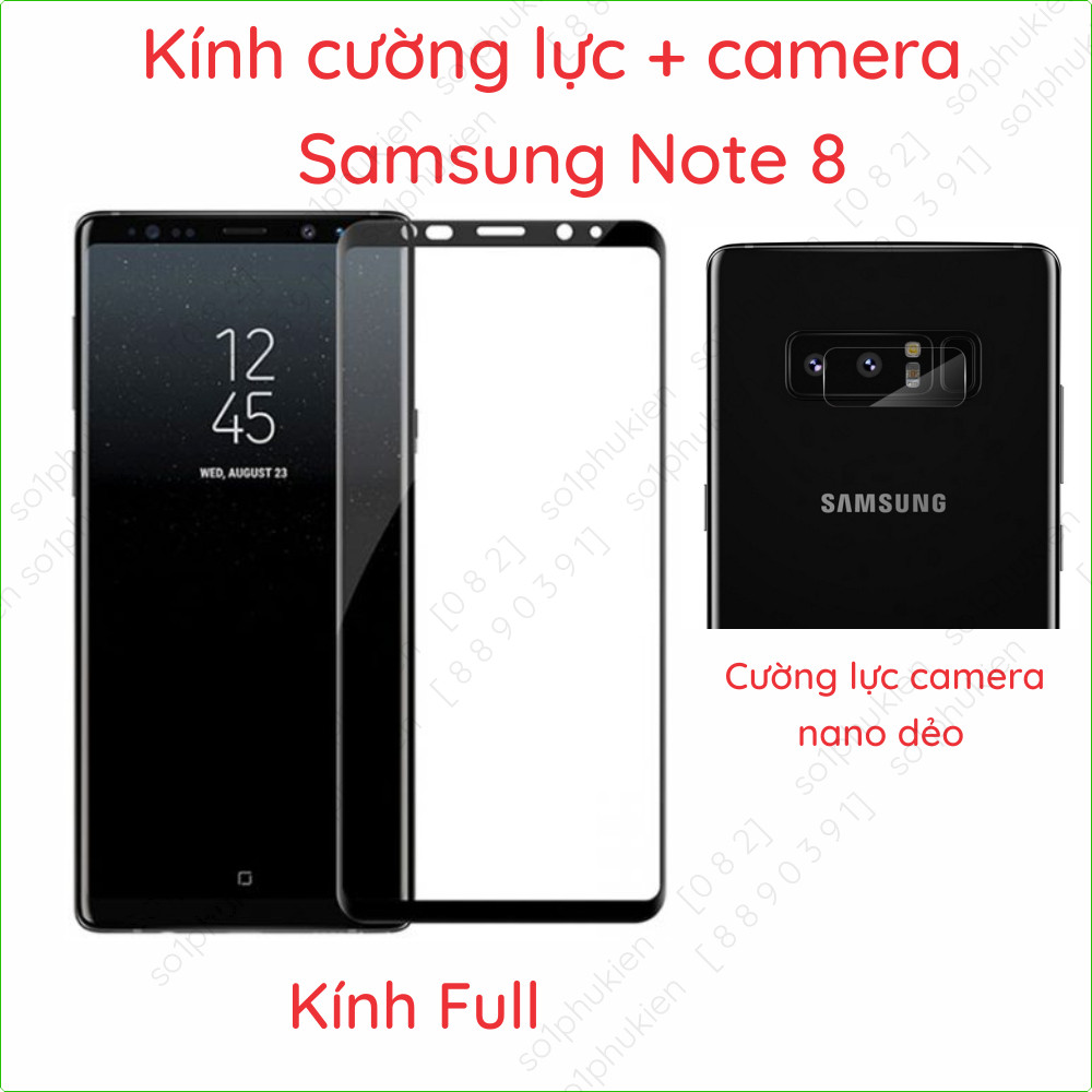 Kính cường lực SAMSUNG Galaxy note 8 Full 9D + cường lực camera