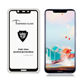 Kính cường lực Nokia 8.1/ Nokia X7 Full Màn Hình Viền Đen và Trong Suốt Ko Full Tai Thỏ cao cấp, bền đẹp