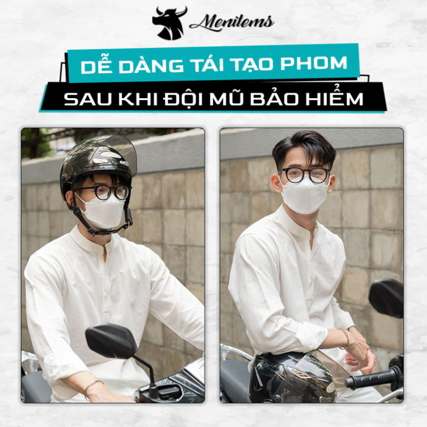 Sáp Vuốt Tóc Menitems Pomade - Giữ Nếp Tóc Tự Nhiên Lên Đến 10 Giờ, Hương Nước Hoa Tropical Wind