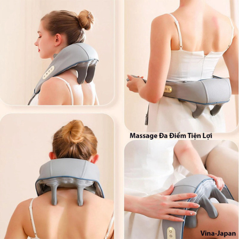 Máy Massage Cổ Vai Gáy 6D Công Suất 10W Giảm Đau Mỏi Giúp Thư Giãn Hiệu Quả TVQ Store