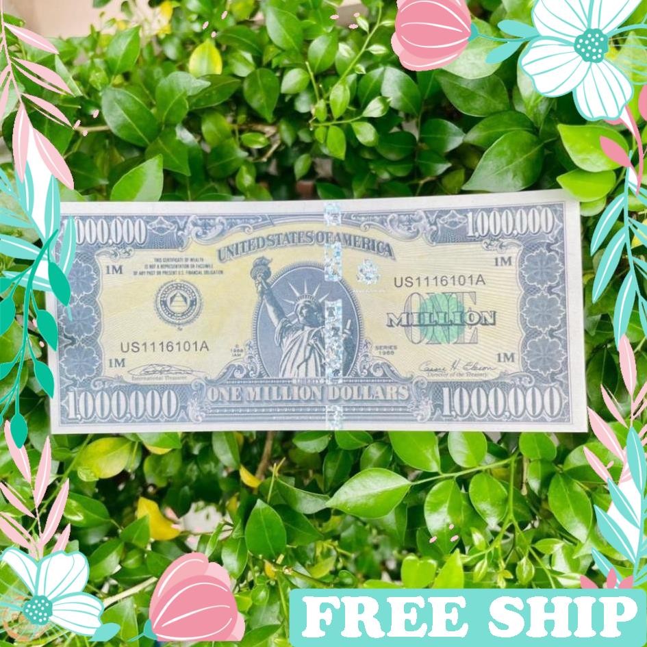 Tiền 1 triệu đô đại bàng, 1 triệu usd Siêu cấp có bảo an lưu niệm phong thủy may mắn Tặng bao đỏ