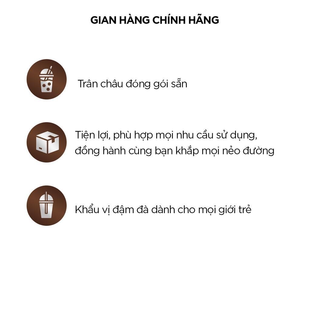 Trà Đào Trân Châu - Hillway (hộp 5 gói trà đào, 5 gói trân châu)