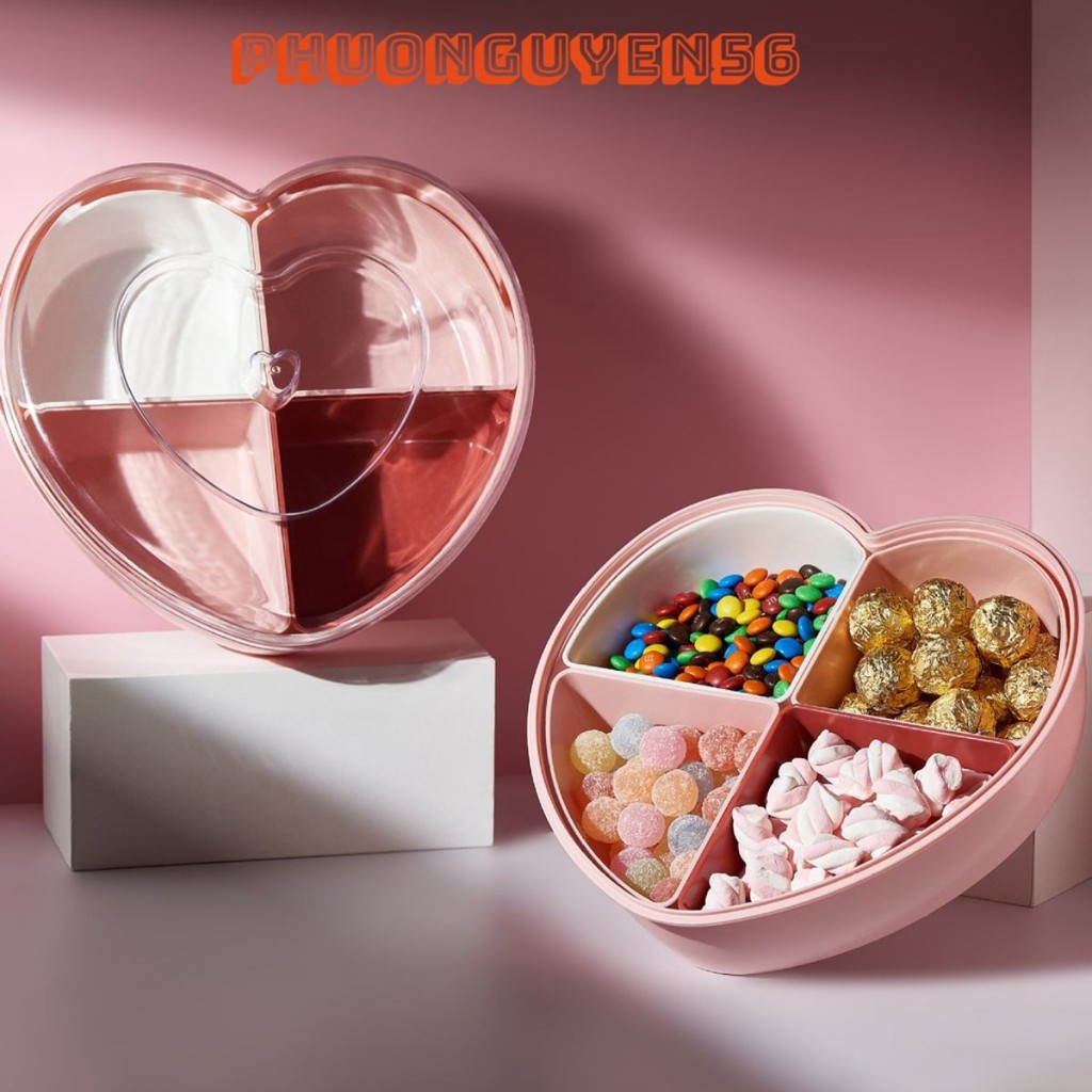 Khay mứt trái tim Candy Box T2 .