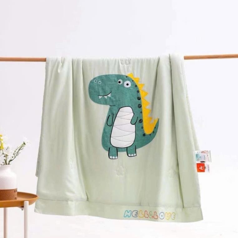 Chăn Lụa Tencel Cho Bé Kích 1m2 x 1m6 . Chăn Mền Tencel Cao Cấp Cho Bé Mang Đi Học .