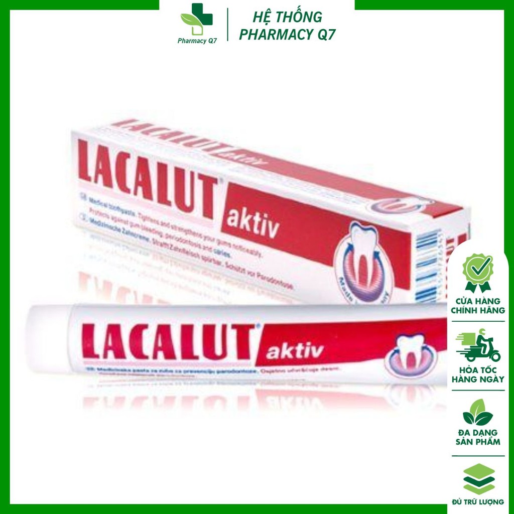 Kem đánh răng LACALUT AKTIV lakalut active tube 75ml Germany Kem đánh răng Lacalut aktiv ngừa viêm-n
