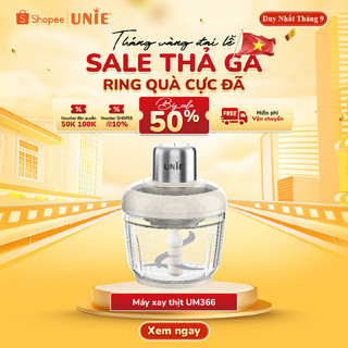 Máy xay thịt UNIE UM366, công suất 400W, 2 cối xay tiện lợi, động cơ đồng cao cấp xay thịt, đánh ruốc xay tỏi tiện lợi
