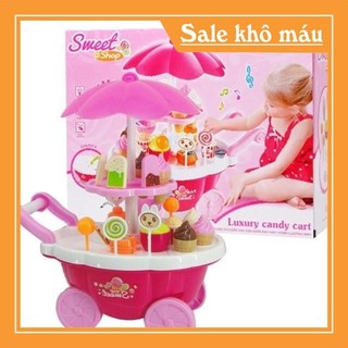 đồ chơi xe đẩy bán kem có nhạc, đồ chơi xe đẩy kem xe bán kem
