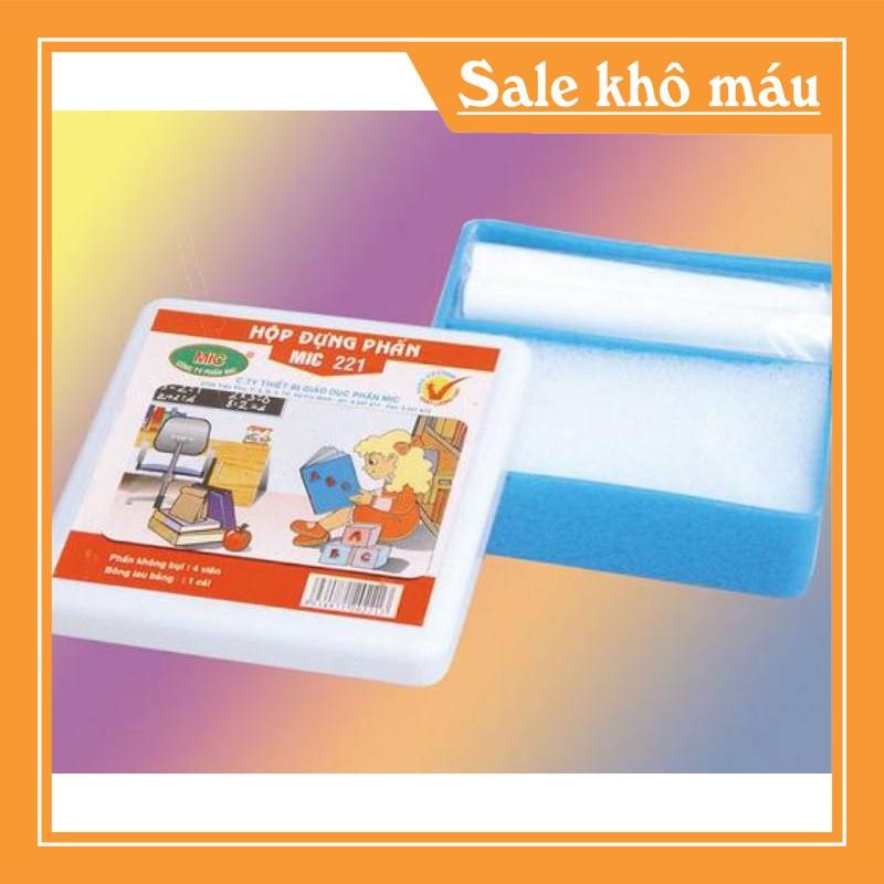 HỘP ĐỰNG PHẤN TIỂU HỌC - hộp đựng phấn kèm phấn và khăn lau