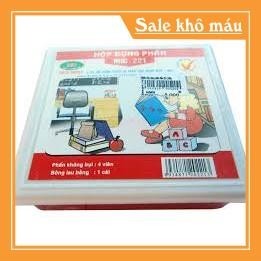 HỘP ĐỰNG PHẤN TIỂU HỌC - hộp đựng phấn kèm phấn và khăn lau