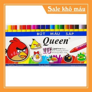 Bút sáp màu Queen chính hãng, bút màu thơm tiêu chuẩn cho bé, SÁP TÔ MÀU 18 MÀU