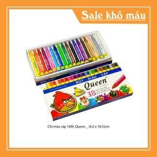 Bút sáp màu Queen chính hãng, bút màu thơm tiêu chuẩn cho bé, SÁP TÔ MÀU 18 MÀU