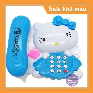 Đồ chơi điện thoại mèo kitty, điện thoại đồ chơi trẻ em, điện thoại mèo hello kitty
