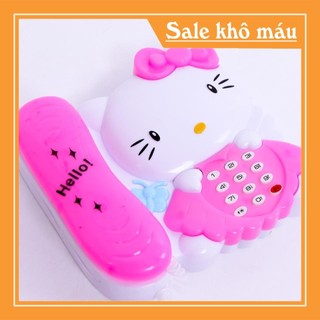 Đồ chơi điện thoại mèo kitty, điện thoại đồ chơi trẻ em, điện thoại mèo hello kitty