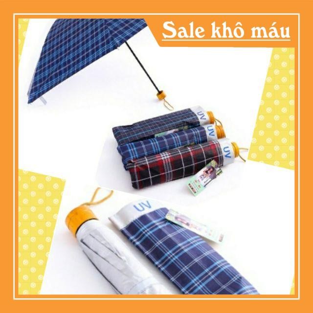 Ô gấp 3 kẻ carrô thời trang