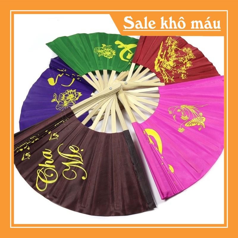 1 đôi Quạt lụa 32cm