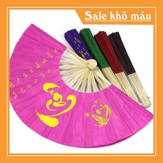 quạt lụa thư pháp