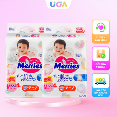 (Cộng Miếng )Tã Bỉm Merries Dán New Nội Địa Nhật cộng miếng cao cấp