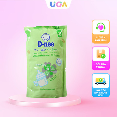 Nước rửa bình Dnee Thái Lan - Xanh lá - 550ml (Túi ) - NRH06000101
