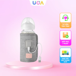 Túi hâm sữa du lịch Fatz Ready 1, túi hâm sữa cho bé, có cổng sạc USB - Xám - THU07900101
