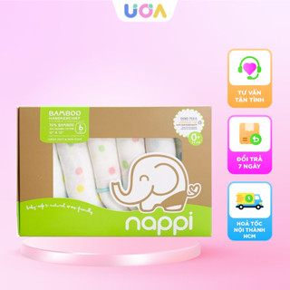 Khăn Sữa Sợi Tre Nappi Organic Cao Cấp Mềm Mịn Cho Bé