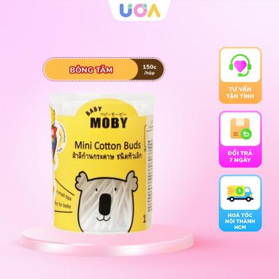 Moby - Bông tăm Moby Vàng - Nhỏ, đầu nhỏ dễ dàng sử dụng - BOT149001