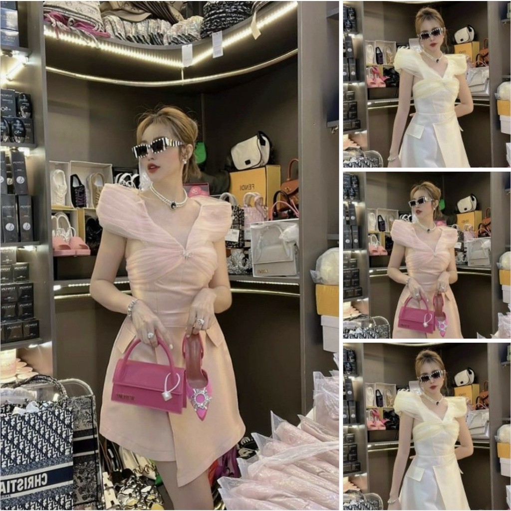 Váy Đầm PHO Phối Lưới Cao Cấp ( Có Mút Ngực + Lót )