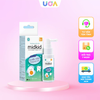 Midkid - Xịt chống sâu răng Midkid từ 1 tuổi - Trắng xanh - XSR141001