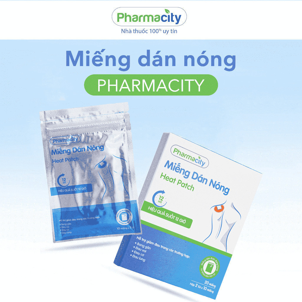 Miếng dán Pharmacity cao nóng (Hộp 20 miếng)