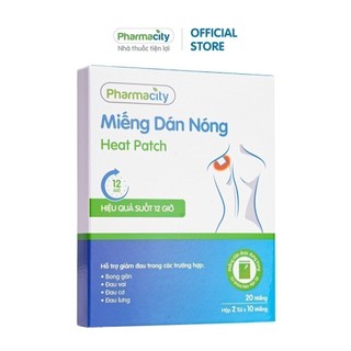 Miếng dán Pharmacity cao nóng (Hộp 20 miếng)